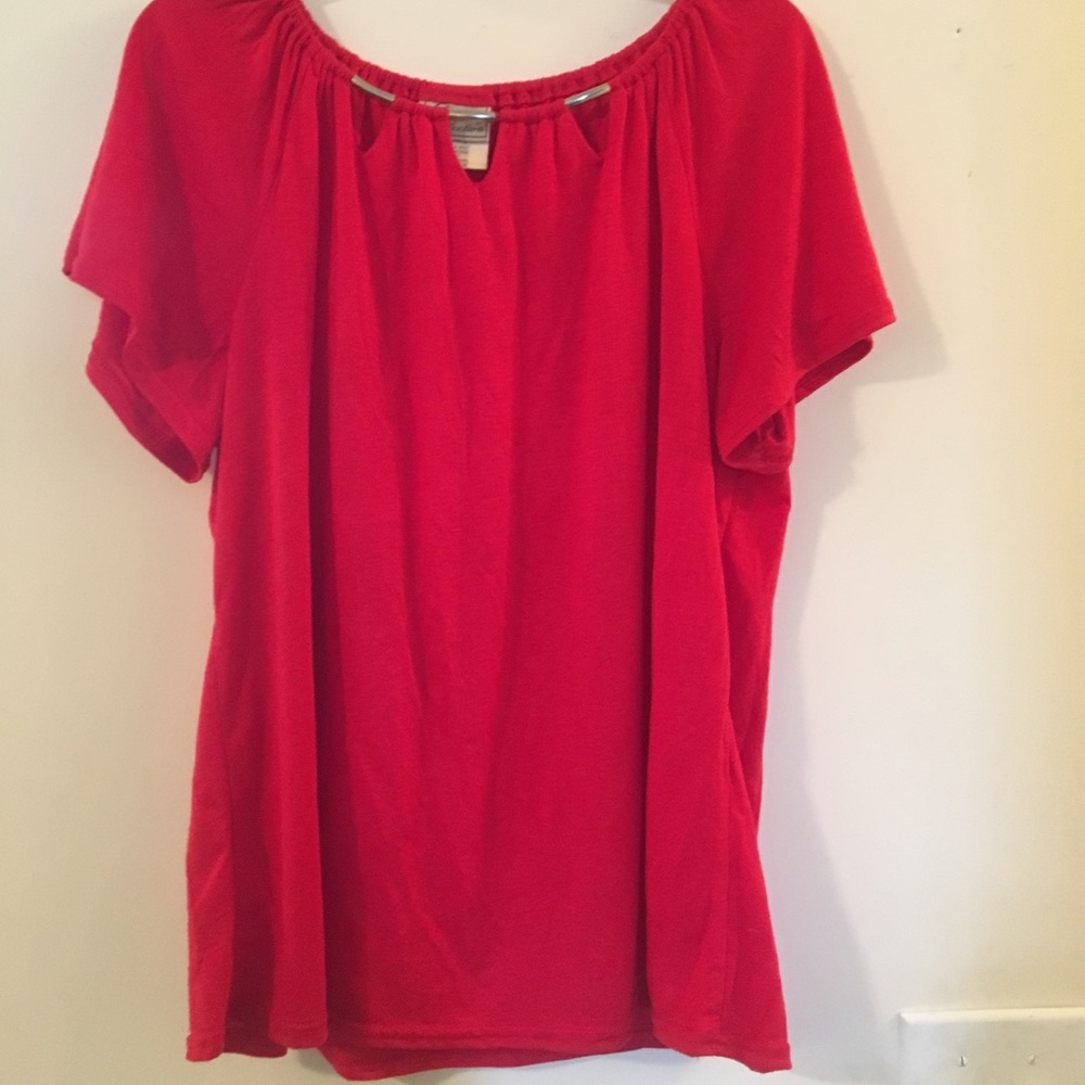 Solid short sleeve blouses